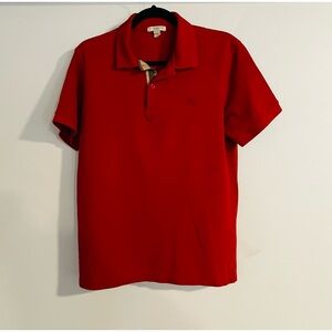 Burberry Men’s Classic Slim Fit Red Polo Shirt Size L